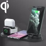 Supporto per caricabatterie wireless standard Qi 6 in 1 da 10 W (nero)