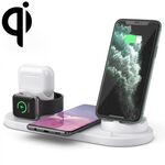 Supporto per caricabatterie wireless standard Qi 6 in 1 da 10 W (bianco)