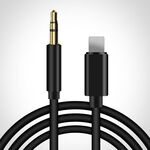 Cavo adattatore audio AUX da 8 pin a 3,5 mm, lunghezza: 1 m (nero)
