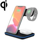 Caricabatterie wireless magnetico verticale Z5A QI per telefoni cellulari e Apple Watch e AirPods / Samsung Galaxy Buds / Huawei Free Buds, con luce ad anello tattile (nero)