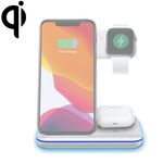 Caricabatterie wireless magnetico verticale Z5A QI per telefoni cellulari e Apple Watch e AirPods / Samsung Galaxy Buds / Huawei Free Buds, con luce ad anello tattile (bianco)