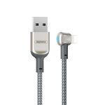 Remax RC-024i Sury Leyo Series 1.2M 2.4A Cavo dati da USB a 8 pin per iPhone, iPad (Silver)