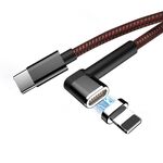 Cavo dati di ricarica magnetico a testa angolare PD da tipo C / USB-C a 8 pin