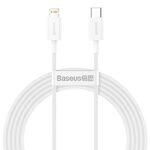 Baseus Superior Series CATLYS-C02 PD 20W USB-C / Type-C to 8 Pin Interface Fast Charging Data Cable, Cable Length: 2m(White)