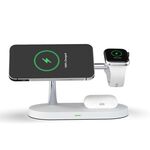 T268 5 in 1 15 W caricabatterie multifunzione multifunzione Magnetico per iPhone 12 Series & Apple Orologi e AirPods 1/2 / Pro, con luce LED (bianco)