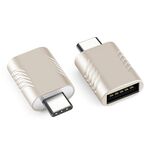 2 PCS SBT-148 USB-C / Type-C maschio a USB 3.0 Adattatore in lega di zinco femminile (Champagne Gold)