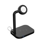 ADJ-984 2 in 1 Caricabatterie a induzione elettromagnetica per telefoni cellulari e orologi Apple & AirPods (nero)