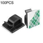 HG2392 100 PCS Desktop Data Cable Cable Organizer Clip di fissaggio, Gum Tipo: Verde e Bianco (Nero)
