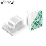 HG2392 100 PCS Desktop Data Cable Cable Organizer Clip di fissaggio, Gum Tipo: Verde e Bianco (Bianco)