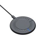 Carica rapida senza fili di forma rotonda da 15 W (nero)