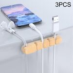 HG2715 3 PCS 5 fori Desktop Data Cable Cable Borganizer Avvolgitore