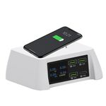 F96 100W USB x3 + PD Stazione di ricarica per caricabatterie wireless intelligente multifunzione