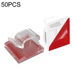 HG2392 50 PCS Desktop Data Cable Cable Organizer Clip di fissaggio, Gum Tipo: Acrilico (trasparente)