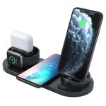 Caricabatterie wireless 6 in 1 aggiornato HQ-UD15 per iPhone, Apple Watch, AirPods e altri telefoni Android (nero)