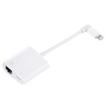 Porta Ethernet NK-1035 + adattatore a 8 pin femmina a gomito maschio a 8 pin (bianco)