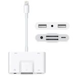 NK-1042 6 in 1 8 pin maschio a doppia USB + doppia scheda SD + interfaccia audio da 3,5 mm + interfaccia di ricarica a 8 pin adattatore fotocamera porta femmina, supporto per sistema iOS 13.1.2