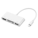 75215 5 in 1 da 8 pin a HDMI + slot per scheda SD + slot per scheda TF + USB + porta di ricarica a 8 pin convertitore video HD
