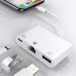 NK-107 3 in 1 Ethernet + USB + 8 pin ricarica porte femmina a 8 pin maschio OTG cavo convertitore video digitale