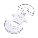X-Flash R01 3 in 1 8 pin + USB-C / Type-C + lettore di schede SD / TF con interfaccia micro USB (bianco)