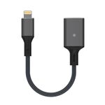 Cavo adattatore da 8 pin a USB OTG, adatto per sistemi superiori a IOS 13 (grigio)