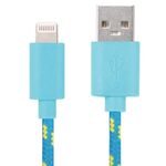 Cavo di ricarica di trasferimento dati USB da 1M Nylon per iPhone, iPad, compatibile con iOS 15.5 (blu)