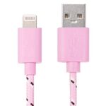Cavo di ricarica dei dati USB da 3M Nylon Style USB per iPhone, iPad (Pink)