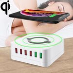 E6 7 in 1 stazione di ricarica wireless multifunzione Supporto per presa USB intelligente