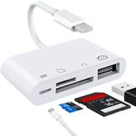 ZS-S1827 Scheda SD 4 in 1 + Scheda TF + Carica a 8 pin + Adattatore per lettore di fotocamera con interfaccia USB a 8 pin, compatibile con IOS 13