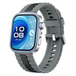 Cinturino in silicone bicolore a righe verticali per Huawei Watch Fit 4 / Fit 4 Pro / Fit 3 (grigio nero)