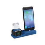 Supporto di ricarica per telefono cellulare per iPhone / Apple Watch / AirPods (blu classico)