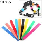 Striscia di fissaggio con gancio e anello per cavo di alimentazione color caramella 10 pezzi, consegna in colori casuali, dimensioni: 180 x 20 mm
