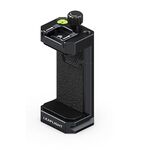 Supporto per telefono Leaplight Dual Cold Shoe interamente in metallo con porte per viti da 4x1/4 di pollice e fori di posizionamento Arri (nero)