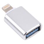 XQ-ZH001 USB femmina a 8 pin Adattatore OTG maschio (argento)