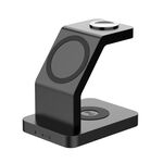 S6 3 in 1 Supporto per caricabatterie multifunzione multifunzione multifunzione per iPhone e IWatch e AirPods (nero)