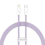 BASEUS CALD000005 Serie Dynamic 20W USB-C / Type-C a 8 PIN Cavo di ricarica veloce Cavo di ricarica, lunghezza del cavo: 1m (viola)