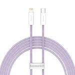 BASEUS CALD000105 Serie Dynamic 20W USB-C / Type-C a 8 Pin Cavo di ricarica veloce Cavo di ricarica, lunghezza del cavo: 2m (viola)