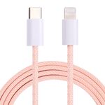 12W PD USB-C / Type-C a 8 cavo dati PIN, lunghezza del cavo: 1m (rosa)