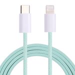 20W PD USB-C / Type-C a 8 cavo dati PIN, lunghezza del cavo: 1m (verde)