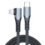 A6 PD 20W USB-C / TYPE-C a 8 Pin Cavo dei dati del telefono cellulare del gomito, lunghezza: 2m (grigio)