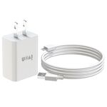IVON AD-33 2 in 1 2.1A Porta USB singolo Caricabatterie da viaggio + 1M USB a 8 Pin Cable Set, spina USB (bianco)