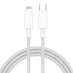 27W PD USB-C / Type-C a 8 Pin Cavo dati intrecciato in treccia in fretta, lunghezza del cavo: 1m (grigio)