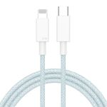 27W PD USB-C / TYPE-C a 8 PIN Cavo dati intrecciata in rapida caricatura, lunghezza del cavo: 1m (blu)