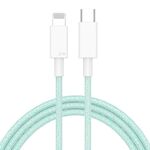 27W PD USB-C / TYPE-C a 8 PIN Cavo dati intrecciato in fretta, lunghezza del cavo: 1m (verde)