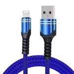 Cavo di ricarica USB a 8 pin 6A in stile tessuto, lunghezza del cavo: 1 m (blu)