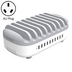 ORICO DUK-10P-DX 120W 5V 2.4A 10 Porte USB Station di ricarica, Au Plug (White)