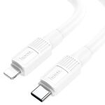 hoco X84 20 W USB-C / Type-C a 8 pin Solid PD Cavo dati di ricarica, Lunghezza: 1 m (bianco)