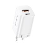 REMAX RP-U6 Magic Speed Series 30W Micro USB + USB-C / Type-C Caricatore rapido pieghevole, specifica: Spina CN (bianca)