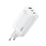 REMAX RP-U55 Territory Series 65W USB + doppia interfaccia USB-C / Type-C Caricabatterie rapido, specifica: Spina UE (bianca)