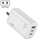 REMAX RP-U55 Territory Series 65W USB+Dual USB-C / Type-C Interface Caricabatterie rapido, specifica: spina americana (bianca)