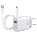 REMAX RP-U68 Set di caricabatterie rapido a doppia interfaccia USB + USB-C/Type-C da 20 W, specifica: Spina UE (bianca)